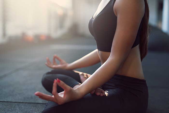 woman meditating